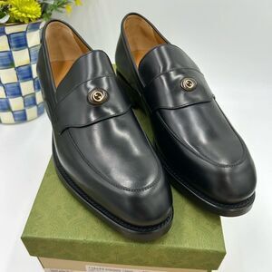 Men's Gucci interlocking G leather loafers size 12.5 made in Italy